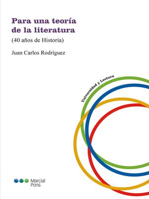 cover image of Para una teoría de la literatura